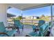 Inviting covered porch with comfortable seating, ideal for relaxing and enjoying neighborhood views at 1210 44Th Avenue E Dr, Ellenton, FL 34222