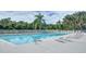 Community pool features ample seating, refreshing water, and lush landscaping offering a relaxing atmosphere at 3116 Woodland Fern Dr, Parrish, FL 34219