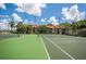 Well-maintained tennis courts surrounded by mature trees for an active lifestyle at 4008 Crockers Lake Blvd # 11, Sarasota, FL 34238