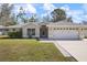 A charming single-Gathering home featuring a two-car garage, well-maintained lawn, and mature landscaping at 4117 Malden Dr, Sarasota, FL 34241