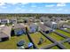 Aerial view showcasing homes with fenced backyards and a playset, nestled within a vibrant community at 4205 Willow Hammock Dr, Palmetto, FL 34221