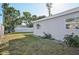 Backyard with grass and white fencing at 4335 Maceachen Blvd, Sarasota, FL 34233