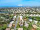 Picturesque aerial shot of homes in a waterside neighborhood, close to Gulf of Mexico at 441 Rubens E Dr, Nokomis, FL 34275