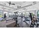 Modern gym with large windows and lots of equipment at 4813 Sparkling Sea Ln, Lakewood Ranch, FL 34211