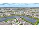 Aerial view of a home located by a lake in a residential community, emphasizing its prime location at 5313 Halewood Ct, Bradenton, FL 34211
