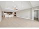 Open floor plan with tile flooring, neutral paint, and views into the gourmet kitchen at 815 Rosemary Cir, Bradenton, FL 34212