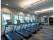 Bright fitness center with modern treadmills and large windows overlooking scenic views at 12404 Golden Sage Dr, Sarasota, FL 34238