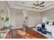 Elegant main bedroom boasts hardwood floors and serene ambiance at 15606 Leven Links Pl, Lakewood Ranch, FL 34202