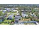 Real estate aerial of houses in an established neighborhood at 2121 Florinda St, Sarasota, FL 34231