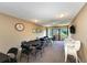 The spacious common room is bright and airy with comfortable seating and a great view at 3805 E Bay Dr # 301, Holmes Beach, FL 34217