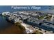 An aerial view of Fisherman's Village, a waterfront shopping and dining destination at 5007 Palermo Dr, Punta Gorda, FL 33950