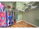 Functional walk-in closet features wire shelving and hardwood floors at 5007 Palermo Dr, Punta Gorda, FL 33950