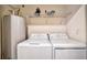 Functional laundry area with washer, dryer, and water heater, maximizing space at 5527 Palmer Cir # 105, Bradenton, FL 34211