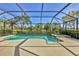 A well-maintained pool and spa area under a screened enclosure at 6547 Oakland Hills Dr, Lakewood Ranch, FL 34202