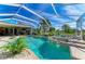 Relaxing screened-in pool and spa feature beautiful landscaping and a scenic backyard at 10002 Cherry Hills Avenue Cir, Bradenton, FL 34202