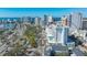 Beautiful aerial view of downtown property with pool and waterfront access near marina and a beautiful skyline view at 101 S Gulfstream Ave # 4J, Sarasota, FL 34236