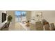 Virtual staging shows the light-filled living room featuring access to outdoor living and a dining area at 101 S Gulfstream Ave # 4J, Sarasota, FL 34236