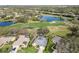 Beautiful aerial view of homes on golf course with swimming pools and scenic water features at 10306 Palmbrooke Ter, Bradenton, FL 34202