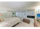 Light and airy bedroom with beachy decor, a queen bed, and ample natural light at 10315 Cortez W Rd # 17F, Bradenton, FL 34210