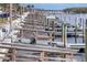 Wooden boat dock showing a pelican at 10315 Cortez W Rd # 17F, Bradenton, FL 34210