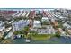 Expansive aerial view showcasing the condos location, proximity to the beach, and neighborhood at 1141 W Peppertree Dr # 1141, Sarasota, FL 34242