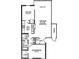 Detailed floor plan showcases layout with living room, Primary bedroom, guest den, kitchen, baths, entry, and storage at 1141 W Peppertree Dr # 1141, Sarasota, FL 34242