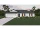 Charming single-Gathering home with a well-manicured lawn, two-car garage, and beautifully landscaped front yard at 12042 Crossgate Ave, Port Charlotte, FL 33981