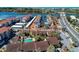 Picturesque aerial view of a waterfront community showing proximity to waterways and cityscape at 1618 Stickney Point Rd # 101, Sarasota, FL 34231