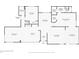 Detailed floor plan showcasing layout of home with living spaces, bedrooms, kitchen, and screened patio at 4302 Turnberry Ct, Bradenton, FL 34210