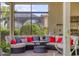 Inviting covered lanai with comfortable seating, a view of the pool, and seamless outdoor living at 4719 Cabreo Ct, Bradenton, FL 34211