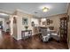 Dining area features a wooden table and a clear view of the kitchen at 6608 13Th Avenue W Dr, Bradenton, FL 34209