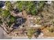 Aerial view of the historic Braden Castle Ruins, showcasing the stone foundations and lush greenery at 7 High St, Bradenton, FL 34208