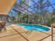 Inviting screened-in pool area with comfortable seating and serene views, perfect for relaxation and outdoor enjoyment at 7717 27Th W Ave, Bradenton, FL 34209
