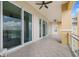 Large balcony with water views, plenty of room for seating, and blue skies at 130 Riviera Dunes Way # 1201, Palmetto, FL 34221