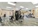Community gym with modern exercise equipment and natural light at 14021 Bellagio Way # 309, Osprey, FL 34229