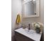 Modern bathroom features a stylish vanity, brushed nickel faucet, and decorative mirror at 3521 Almeria Ave, Sarasota, FL 34239