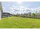 Spacious backyard featuring a well-manicured lawn, fence and view of natural landscape at 3711 Manorwood Loop, Parrish, FL 34219