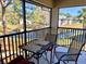 Relaxing screened in balcony with scenic views of the tranquil pond at 4440 47Th W Ave # 204, Bradenton, FL 34210