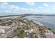 Scenic aerial view of waterfront community showcasing the homes and waterways at 55 N Washington Dr, Sarasota, FL 34236