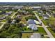Aerial view of the house surrounded by lush greenery in a peaceful residential area at 6320 Tilly St, Englewood, FL 34224
