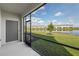 Relaxing screened patio with a view of the pond, perfect for outdoor enjoyment at 15147 Sunny Day Dr, Bradenton, FL 34211