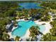 Stunning community pool area with a slide, palm trees, and plenty of space for relaxation and fun at 1604 Still River Dr, Venice, FL 34293