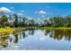 Relax with serene views of the pond from a nearby walking bridge, surrounded by lush trees and landscaping at 1604 Still River Dr, Venice, FL 34293