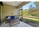 Inviting screened porch with comfortable seating and a view of the lush backyard at 1604 Still River Dr, Venice, FL 34293