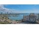 Scenic aerial view of the harbor with yachts, city skyline, and ongoing construction nearby at 35 Watergate Dr # 1101, Sarasota, FL 34236