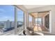 A beautiful balcony view showcases the waterfront and the city skyline at 35 Watergate Dr # 1101, Sarasota, FL 34236