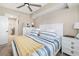 Comfortable bedroom with a ceiling fan, neutral walls, and carpet floors at 923 Fairwaycove Ln # 103, Bradenton, FL 34212