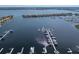 Expansive aerial view showcasing the marina, neighborhood and waterfront property with boat docks available at 1318 3Rd Street E Cir, Palmetto, FL 34221
