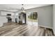 Modern kitchen features stainless steel appliances and sliding glass doors at 3389 Dunbar St, Port Charlotte, FL 33948
