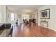 Inviting dining room featuring hardwood floors, traditional furnishings, and lots of light at 368 Snapdragon Loop, Bradenton, FL 34212
